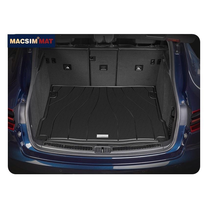 Thảm lót cốp xe ô tô Porsche Cayenne 2018+ nhãn hiệu Macsim 3W chất liệu TPE cao cấp màu đen