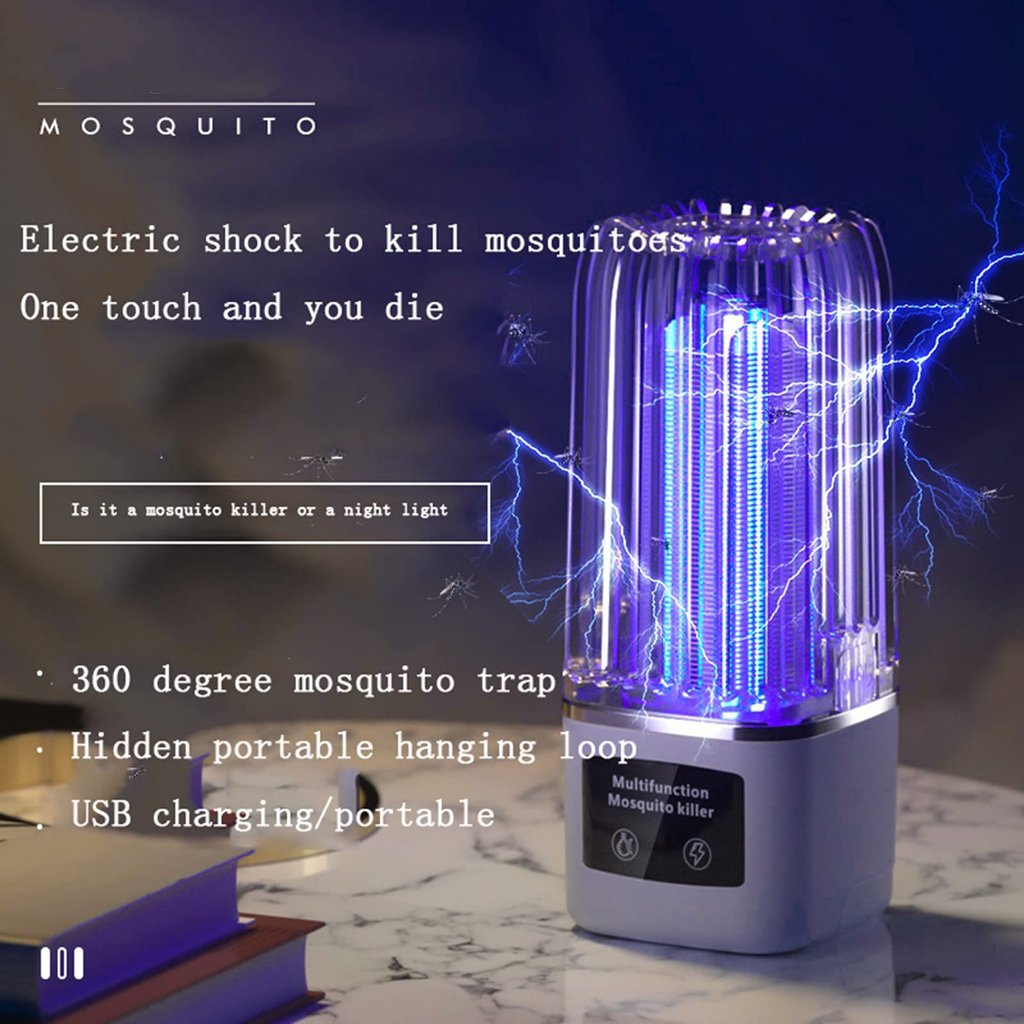 Máy Diệt Muỗi Côn Trùng Để Bàn Cầm Tay 360 độ Electric Shock Thế Hệ Mới
