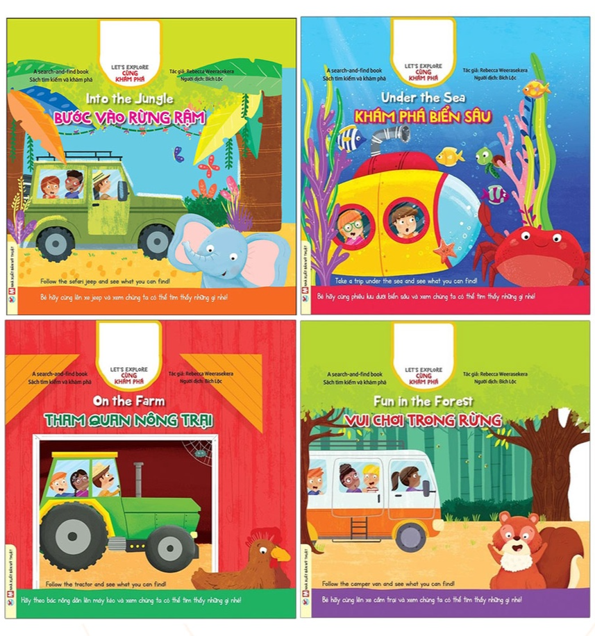 Combo Sách song ngữ Việt - Anh - Cùng Khám Phá cho bé - Bản Quyền