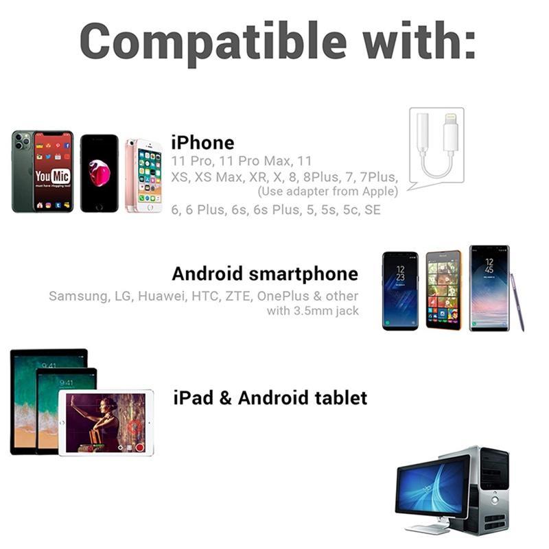 Micro mini có dây 1.5m kẹp ve áo cho điện thoại laptop PC