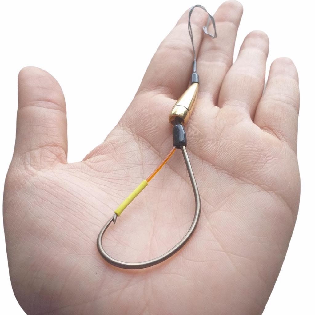 Lưỡi Câu Cá Lóc Nhái Sống Nặng 6g có kèm chì, lưỡi câu cá quả