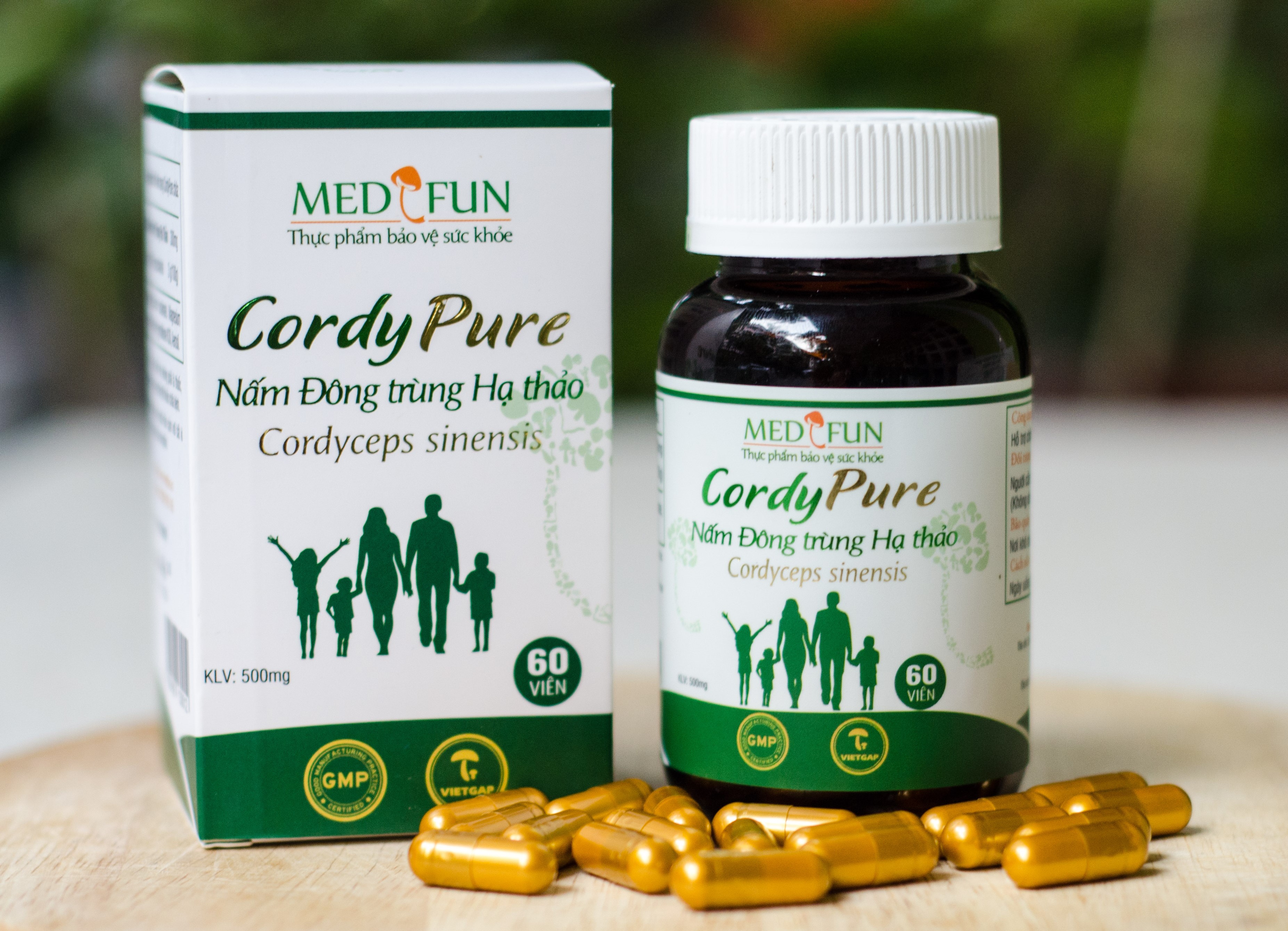 Viên nang Đông trùng Hạ thảo CordyPure Tây Tạng - Medifun hộp 60 viên - Tăng cường hệ miễn dịch - Hàng Chính Hãng - Sản phẩm cao cấp