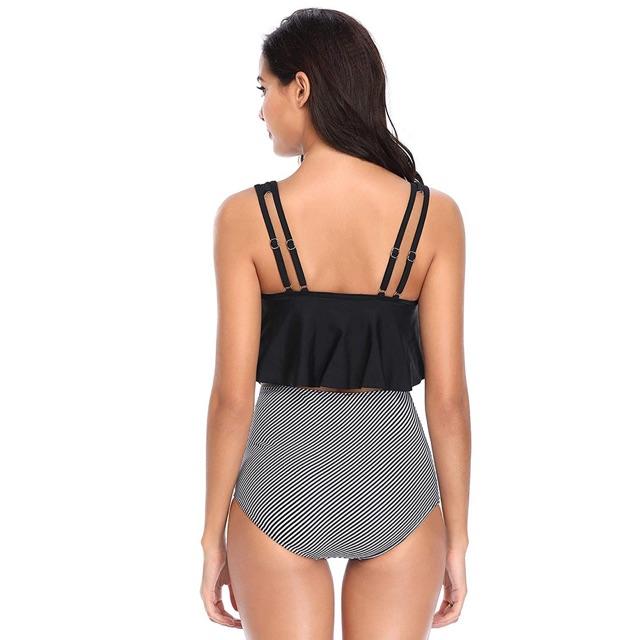 Bộ Đồ Bơi Bikini Lưng Cao Có Mút Đệm Ngực Phong Cách Âu Mỹ Quyến Rũ#Y21