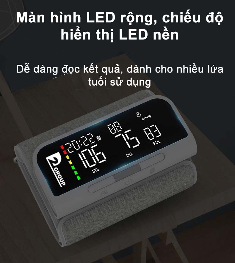    Chia sẻ:  0 Máy đo huyết áp bắp tay đa năng D2Group D2-33A màn hình LED, lưu trữ 240 lần kết quả đo