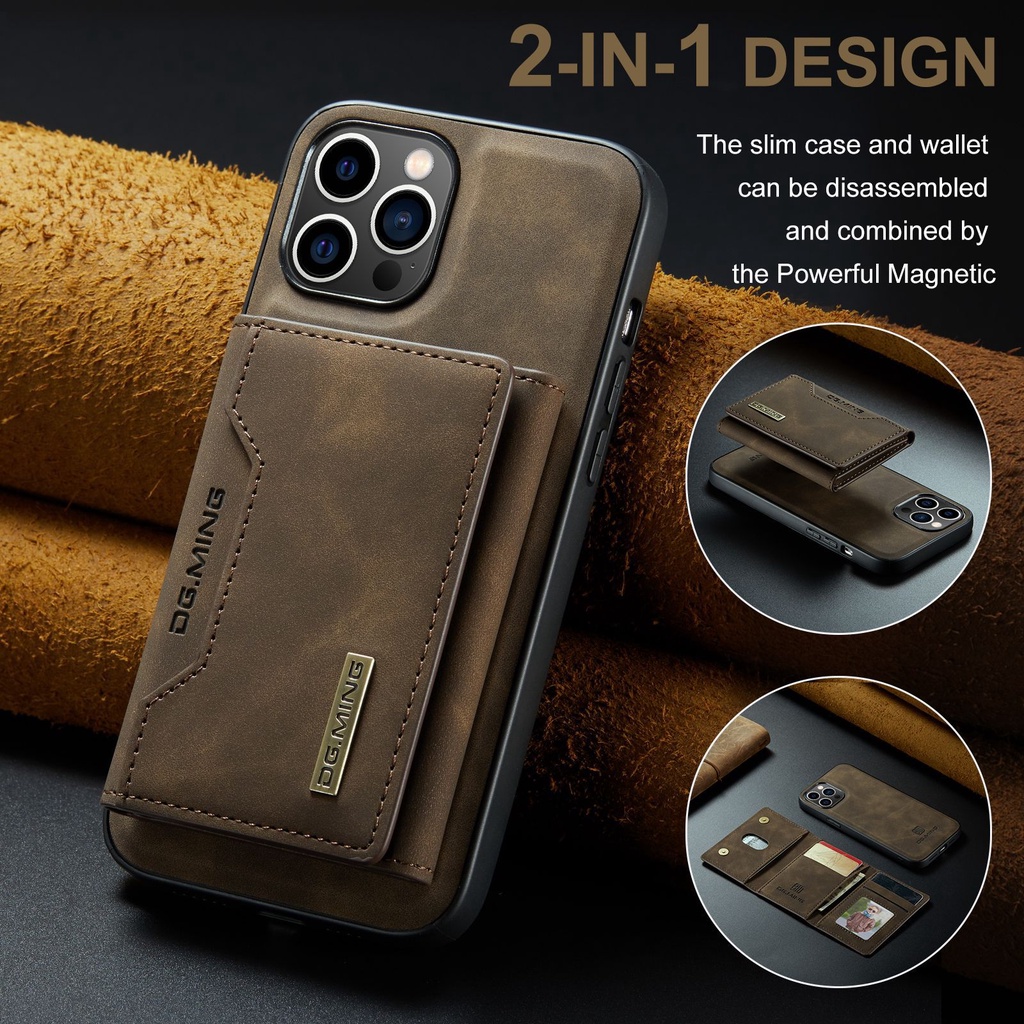 Ốp Lưng da tích hợp Ví Tiền cho 14 Pro cao cấp