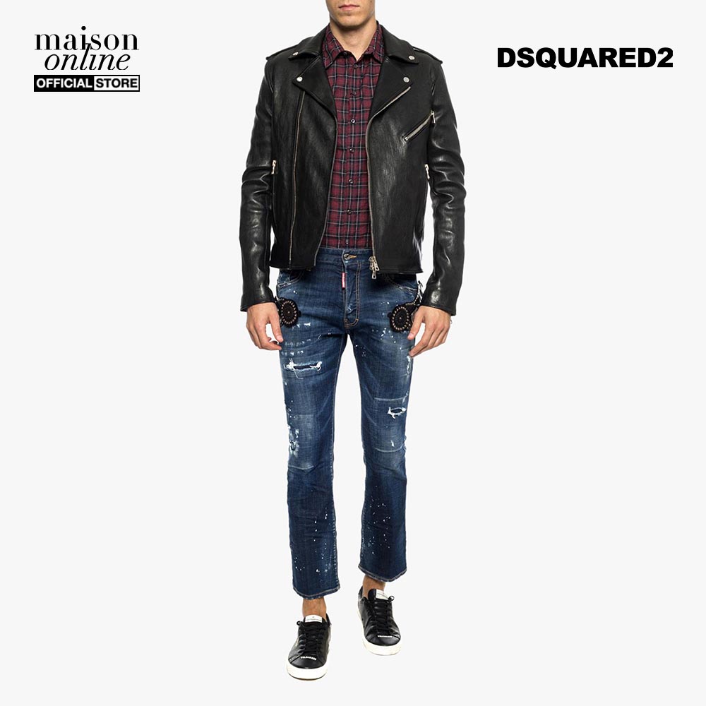 DSQUARED2 - Quần jeans nam ống loe nhẹ 'Cropped Flare Jean' S71LB0559-470