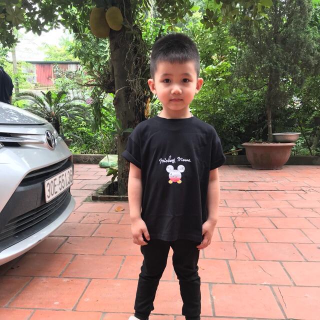 Áo micky mẹ con chất cotton siêu mềm mịn