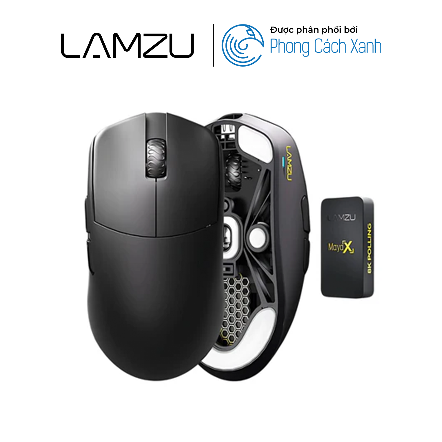 Chuột không dây siêu nhẹ Lamzu Maya X - Hỗ trợ 8KHz - Hàng Chính Hãng
