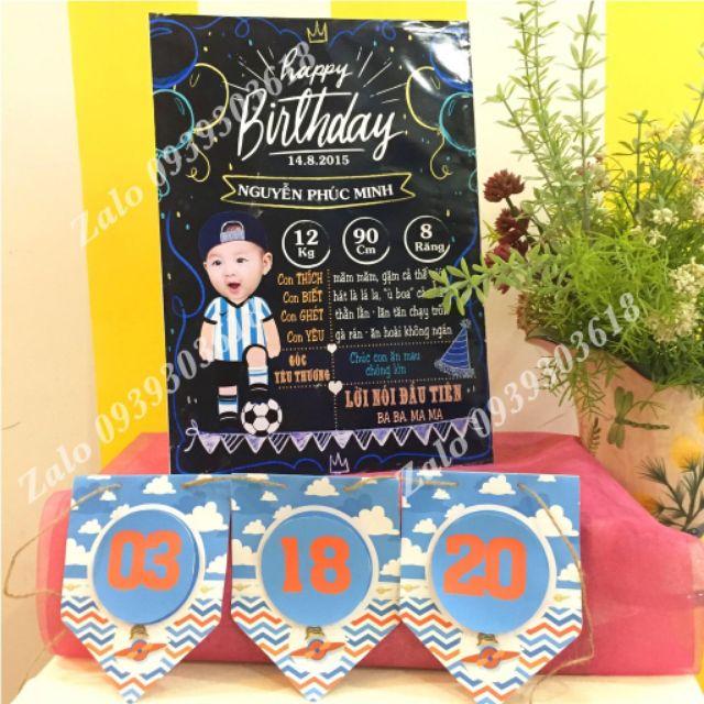 Bảng thành tích , bảng ảnh 12 tháng cho bé