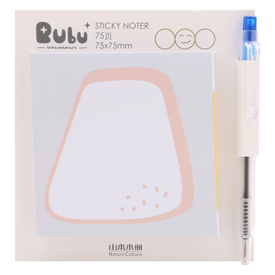 Giấy Note Vuông Kèm Bút Bubu BLTP-0054 - Hình Thang