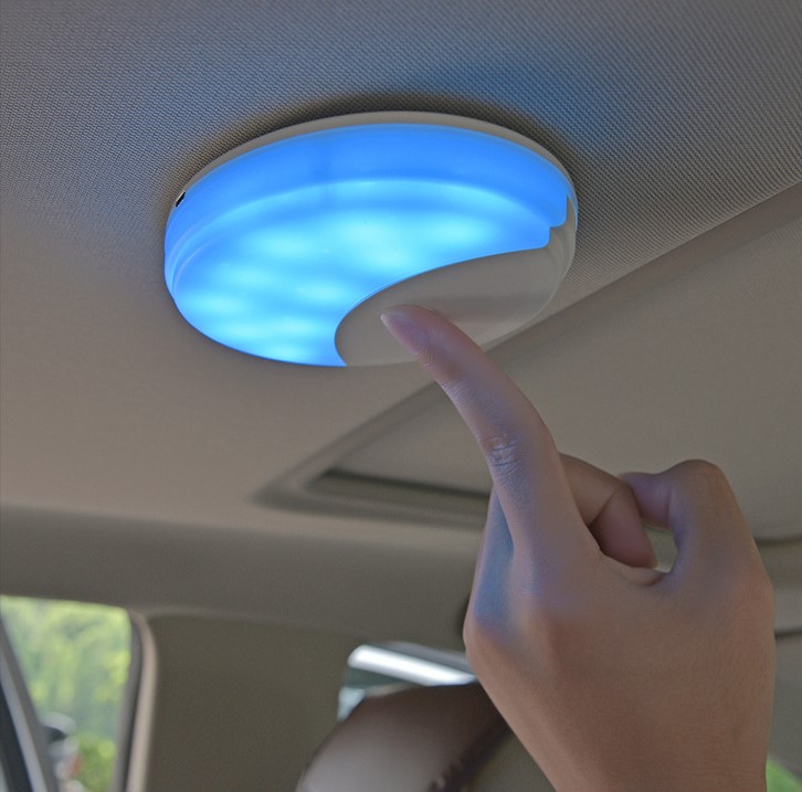 Đèn Led Đa Năng Dán Trần Ô Tô, Xe Hơi, Dán Tủ Quần Áo Hành Lang - Đèn Led Hai Màu Sạc Điện