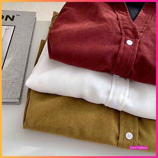 Áo Sơ Mi Nữ Dáng Rộng Trơn Thời Trang Công Sở