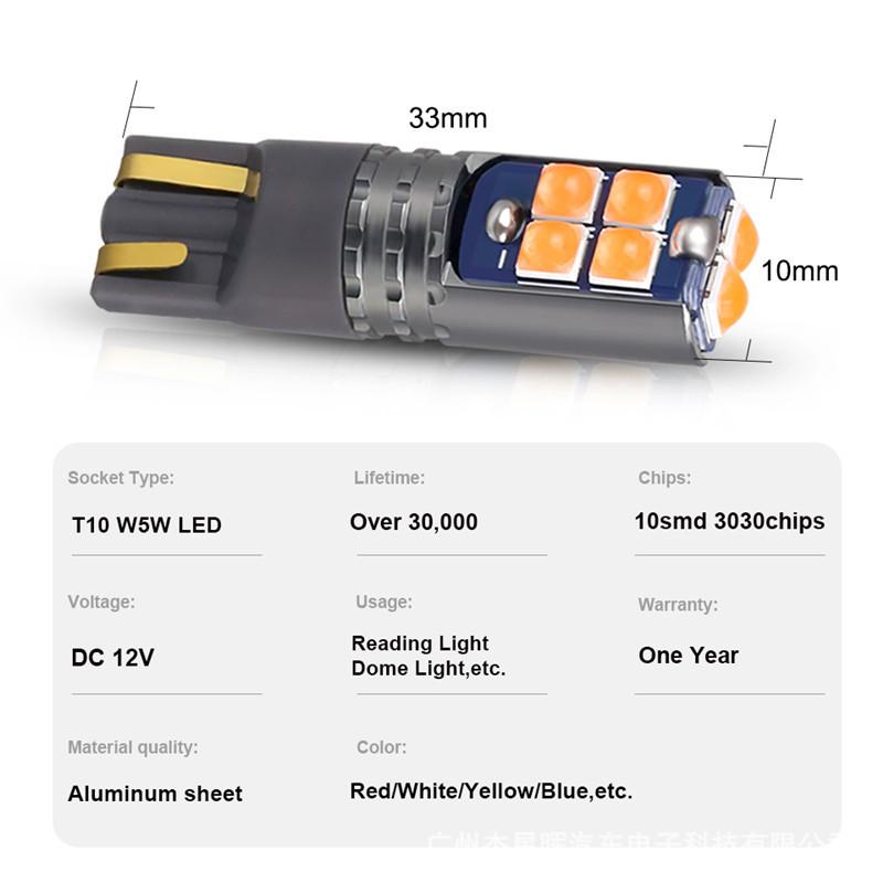 Đèn LED chiều rộng mới của Jie Xinghui thuận lợi nhất T10 3030 6SMD 10SMD thấu kính lồi đèn hạt làm nổi bật bóng đèn giải mã