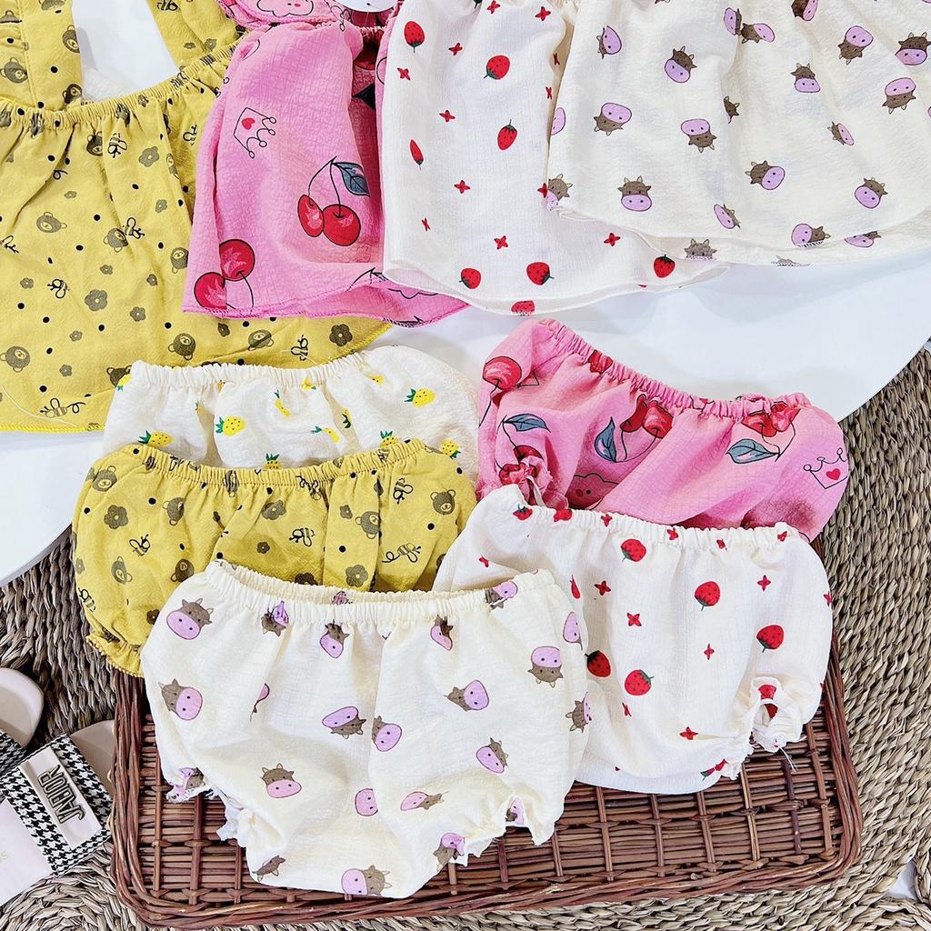 Bộ cọc tay bé gái, Set áo cánh tiên bé gái 5-15kg