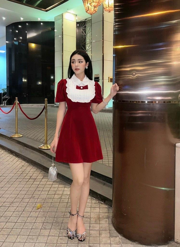 ĐẦM XÒE NHUNG PHỐI BÈO NƠ DÁNG NGẮN