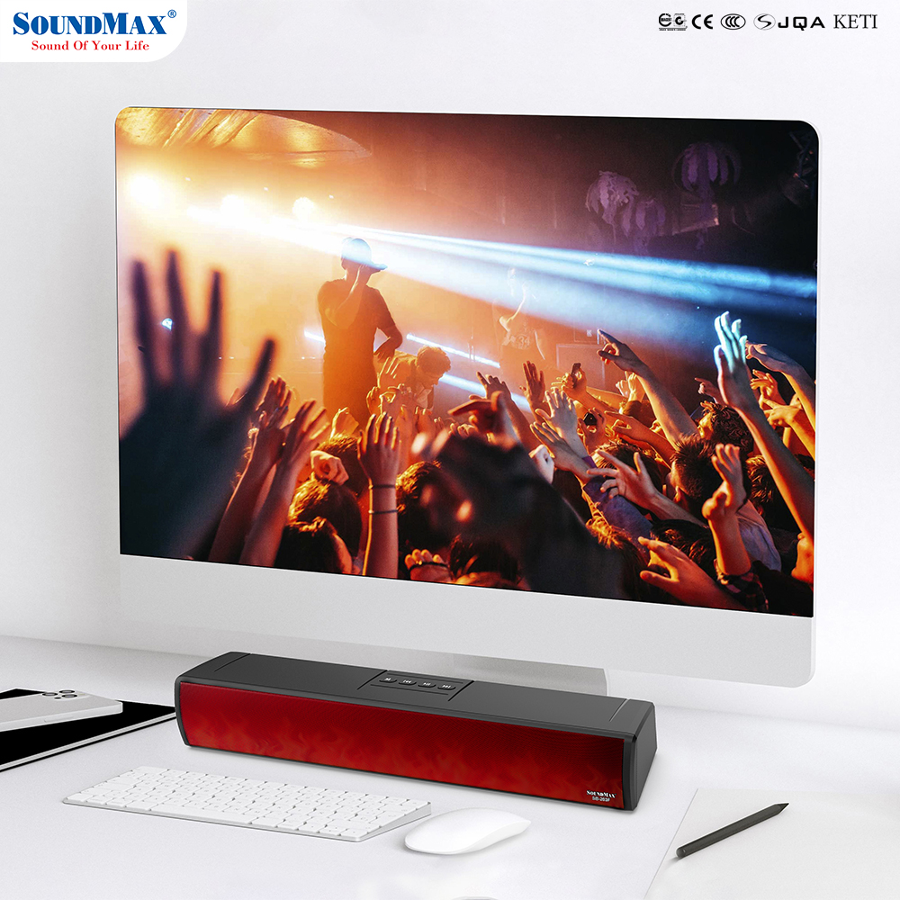 [Hàng Chính Hãng] Loa soundbar LED RGB lửa độc đáo SoundMax SB-203F | Soundbar speaker with RGB Flame Effect LED SoundMax SB203F