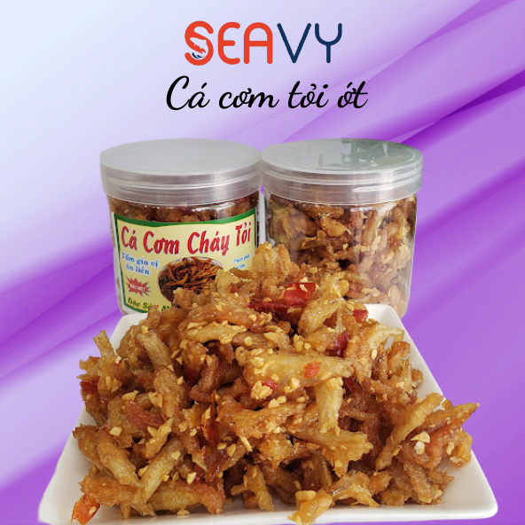 Đặc Sản Nha Trang - Cá Cơm Tẩm Bột Sấy Giòn Mặn Mặn Giòn Giòn,Seavy Hộp 500g