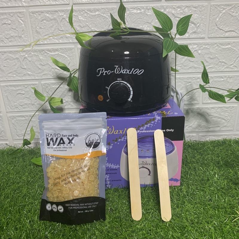 Nồi nấu sáp wax lông Tặng 100g sáp + que gỗ to>