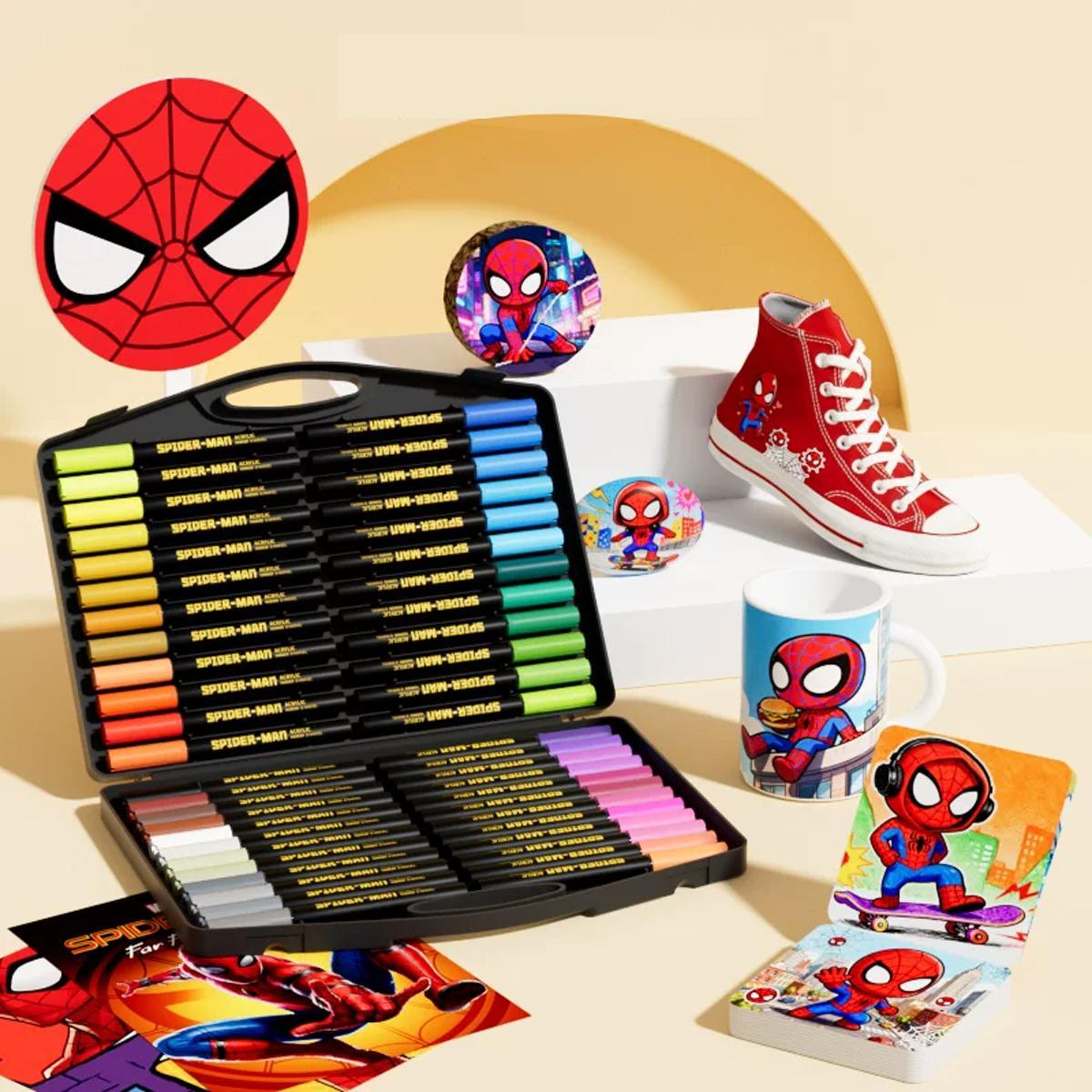 Hộp 36 Bút Lông Màu Acrylic Spider-Man - Ume A60190A1-36