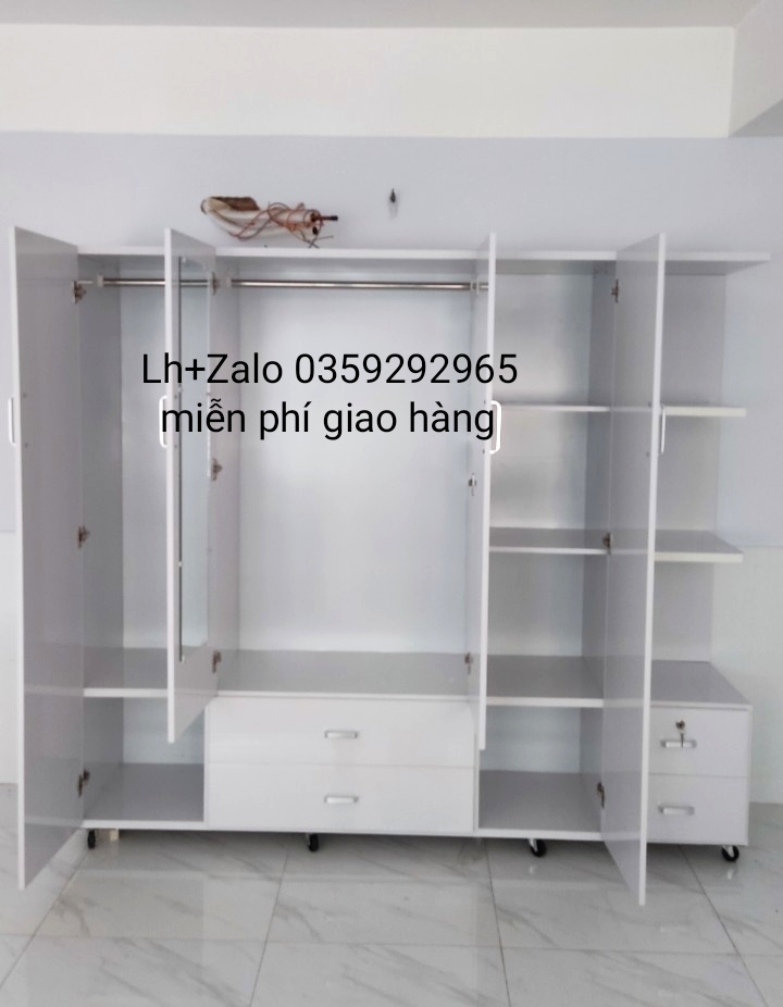 Tủ nhựa đài Loan 4 cánh 1 kệ