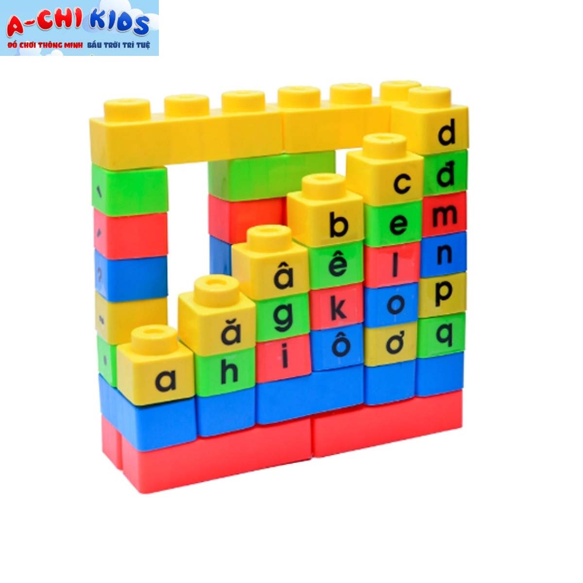 Bộ Đồ Chơi Giáo Dục - Xếp Hình Thần Đồng Nhà Văn Nhí 50 Chi Tiết Lắp Ghép Chữ Cái Tiếng Việt Bằng Nhựa An Toàn Cho Bé