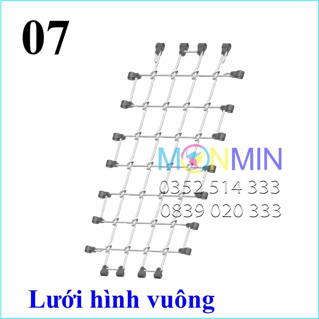 Trò chơi Lưới leo hình vuông có khớp - Xà đu đa năng Satech - Khung vận động cho bé