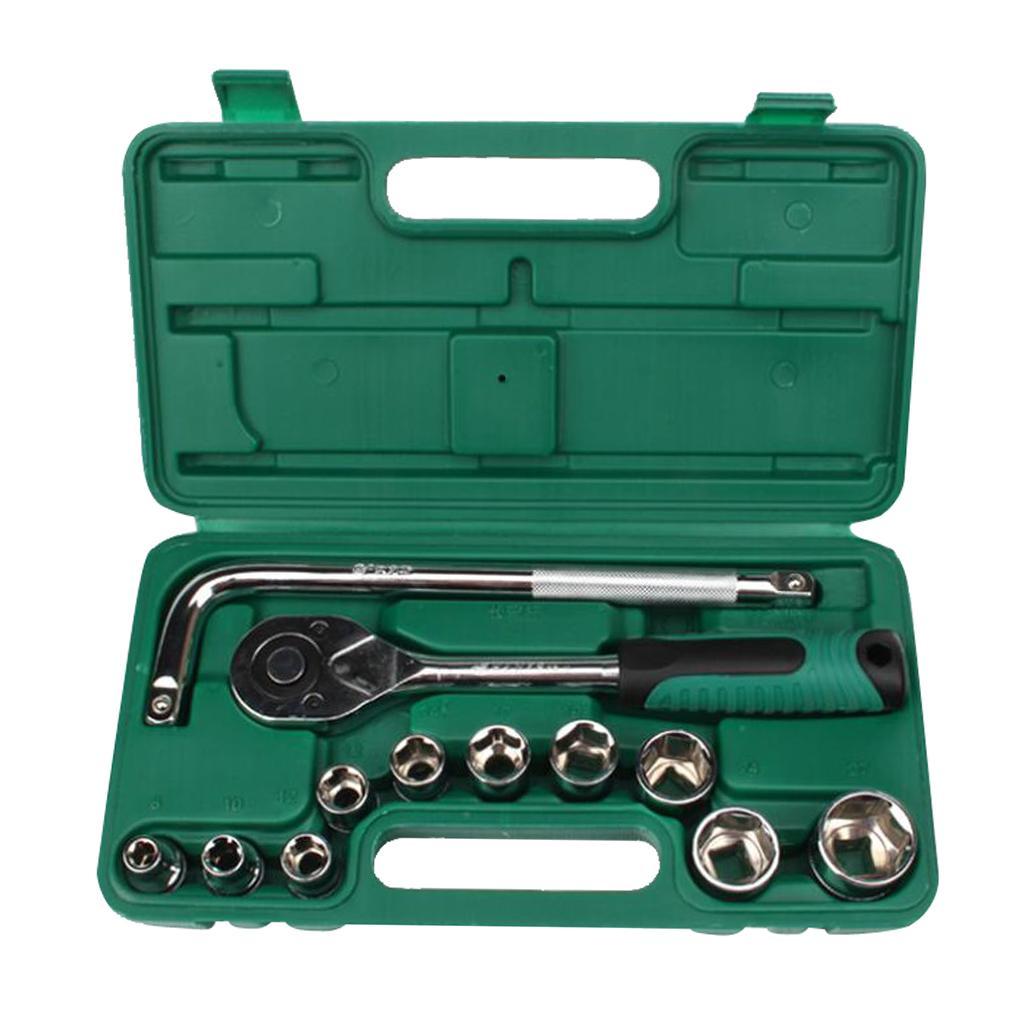 Socket Wrench Set 13pcs 1/2Inch Drive Ratchet Wrench Spanner for Repairing