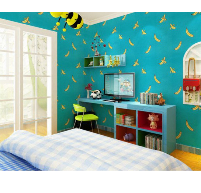 Combo 10 mét giấy dán tường, decal dán tường trang trí nhà cửa TRÁI CHUỐI VÀNG khổ 45cm