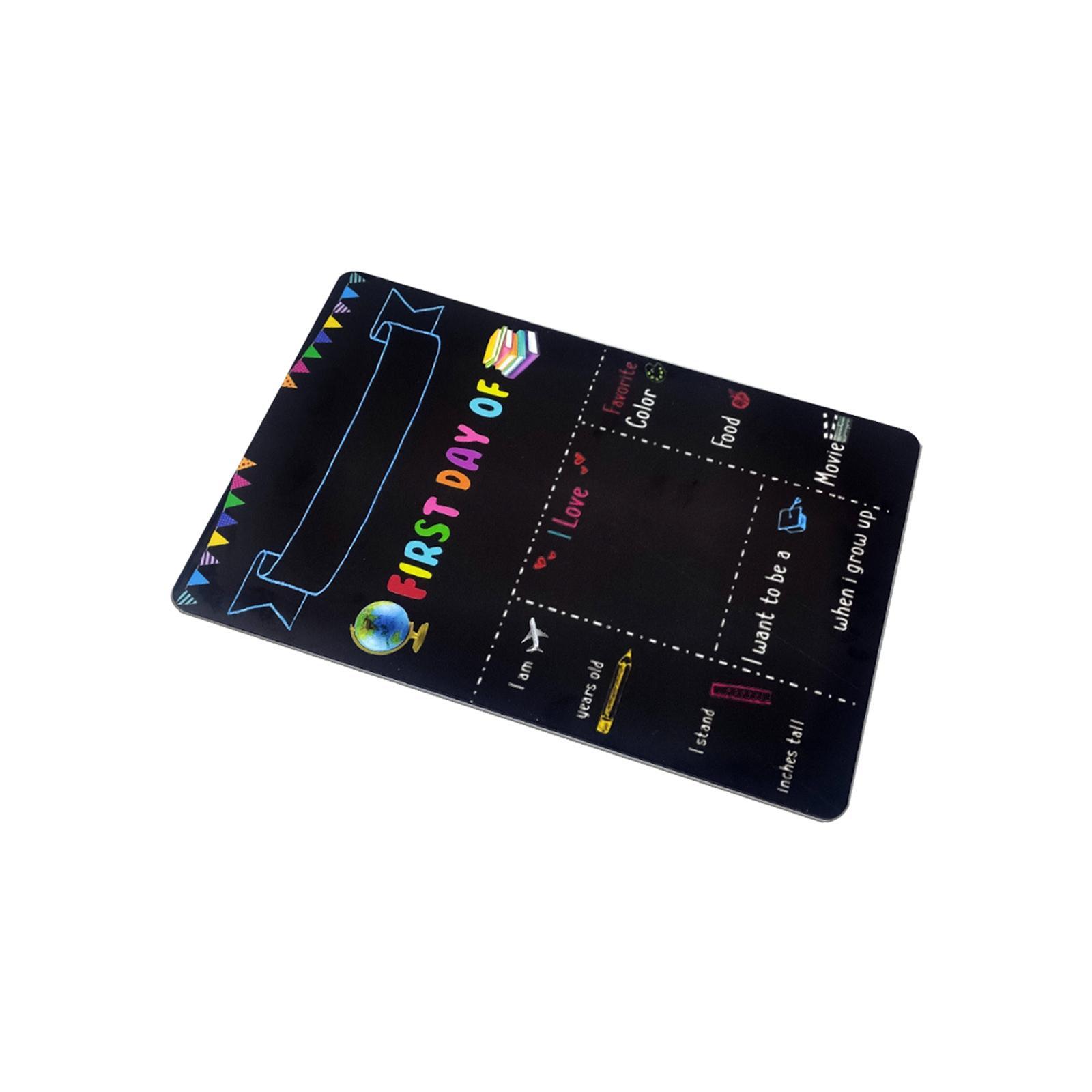 First Day Day of School Chalkboard Double Sided for Kindergarten Office