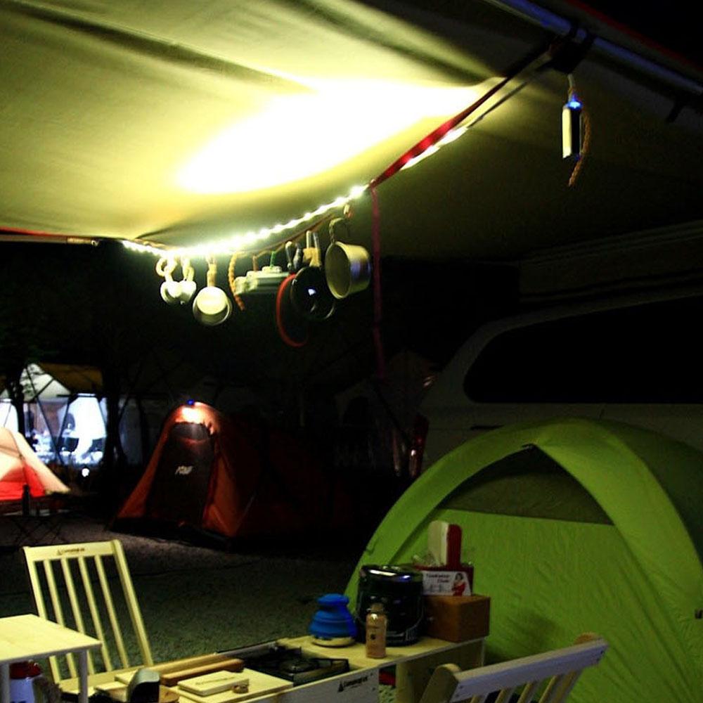 Đèn LED cắm trại ngoài trời cảnh báo an toàn, sạc USB, không thấm nước