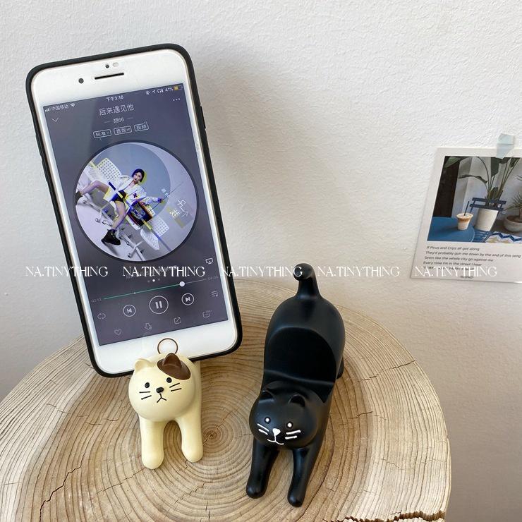 Giá đỡ điện thoại, đồ decor để bàn hình con mèo dễ thương phong cách Hàn Quốc NA0065