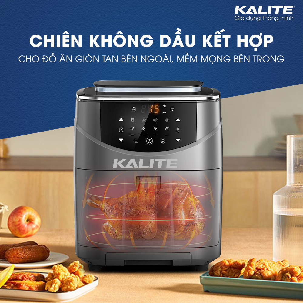 Nồi Chiên Hơi Nước KALITE STEAM 7, Dung Tích 7L, Công Suất1700W - Hàng Chính Hãng