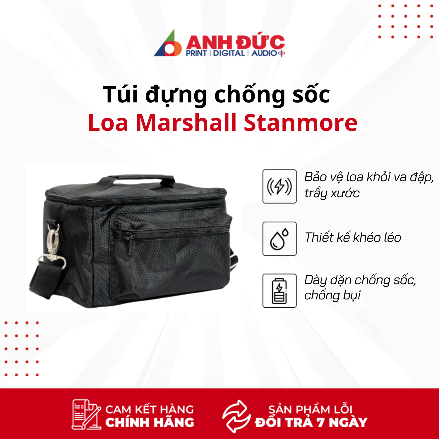 Túi đựng chống sốc cho loa Marshall Stanmore