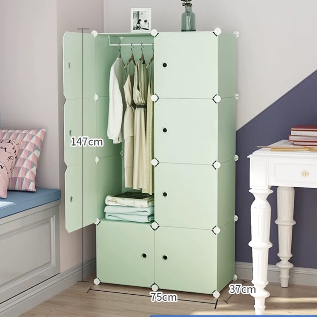 Tủ Nhựa Lắp Ghép 8ô Nhiều Kiểu