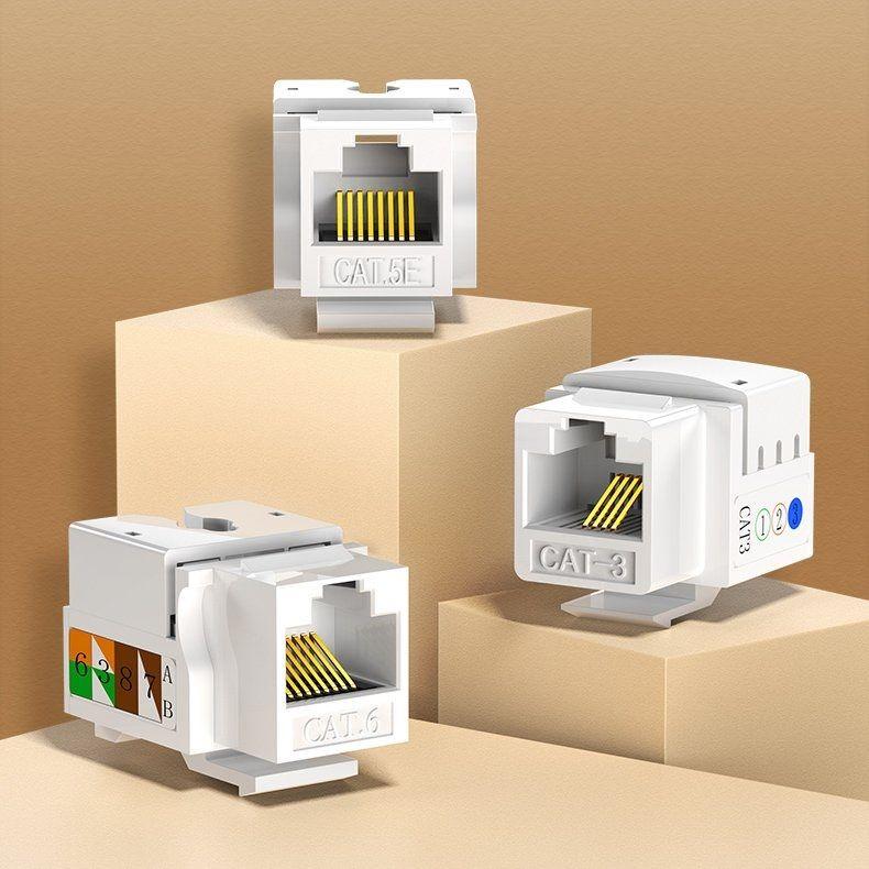 Ugreen UG80178NW143TK cat6 Hạt nhấn mạng màu trắng Jack modulator gigabit LAN Ethernet 8P8C RJ45 1000 Mbps 568A-B - HÀNG CHÍNH HÃNG
