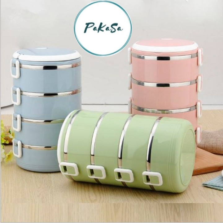 Hộp cơm giữ nhiệt 4 tầng lúa mạch cao cấp