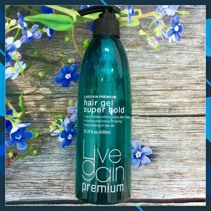 Gel cứng Livegain Premium Hair Gel Super Hold 450ml Hàn Quốc