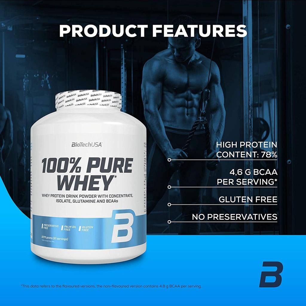 Biotech 100% Pure Whey Tăng Cơ Giảm Mỡ Cho Gymer 2.27Kg