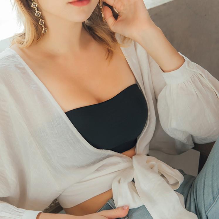 Áo Lót Quây Trơn Không Gọng Đệm Vừa Nâng Ngực Chống Tụt B400