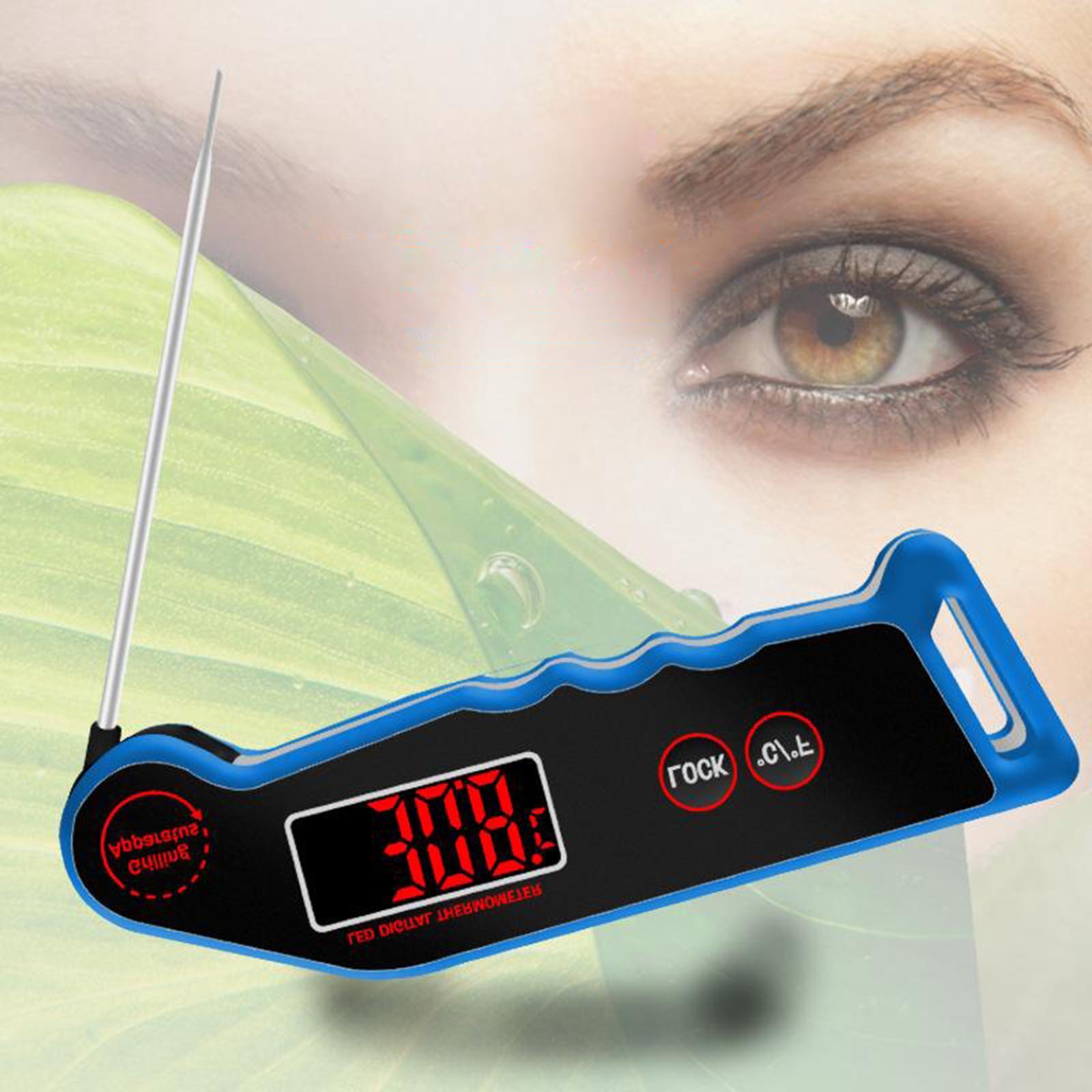 Instant Read Wireless Thermometer Easy to Use Red