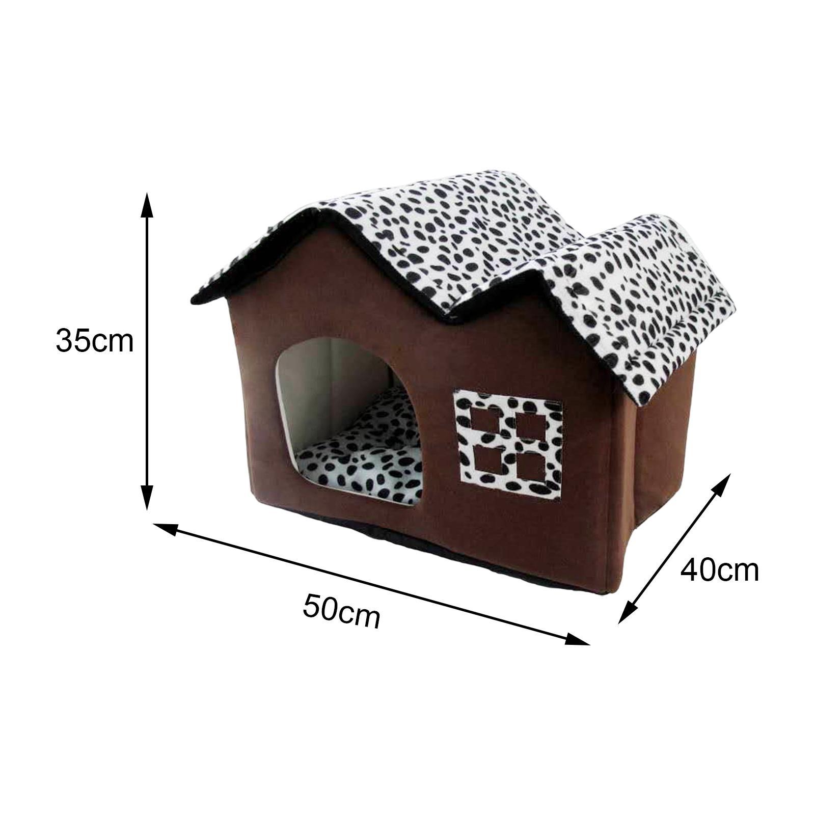 Pet Cat Bed Nest Small Dog House Washable Universal Foldable Puppy Shelter Warm Kennel Winter Cave for Indoor Outdoor Pet Supplies