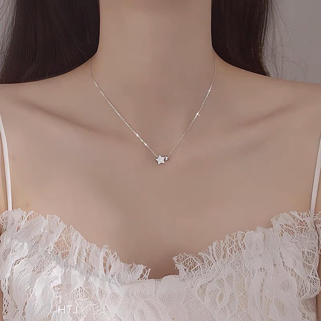 Dây chuyền nữ mặt ngôi sao chất liệu bạc s925 MS09s