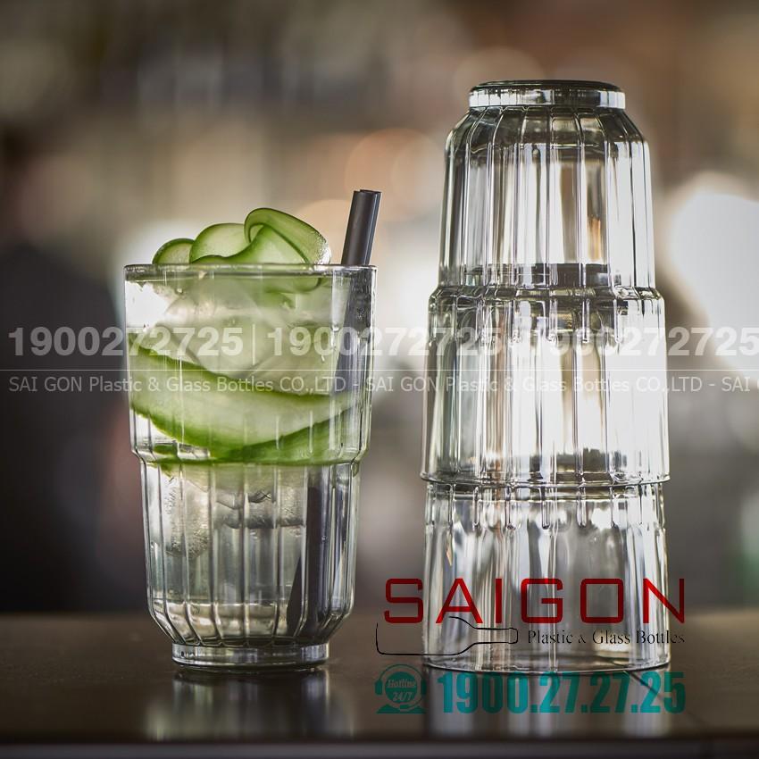 Ly Thủy Tinh Cường Lực LinQ Grey Beverage 266ml | 355ml | 414ml , Tùy Chọn Dung Tích