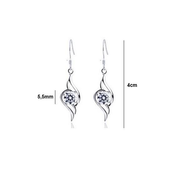 Bông tai alice thời trang trắng/tím - BH524