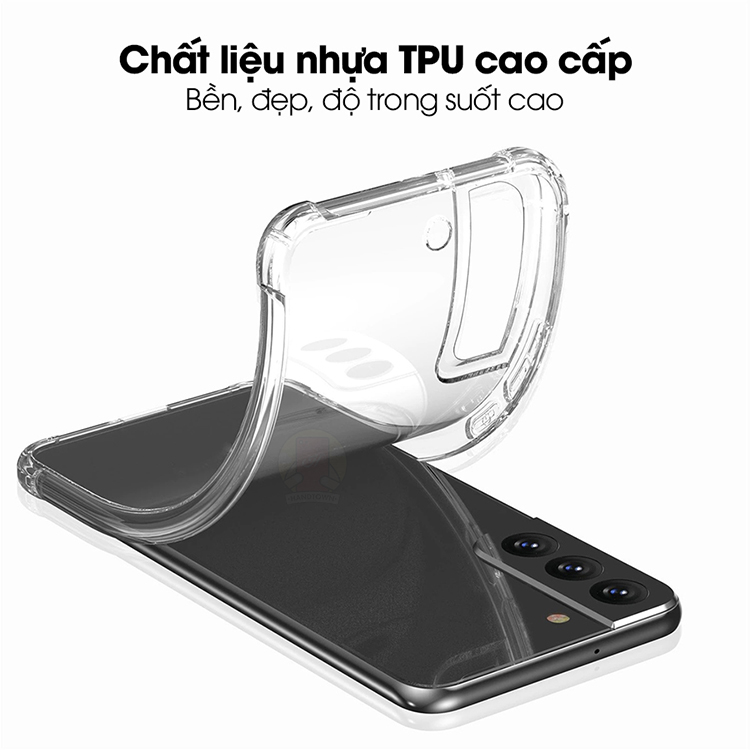 Ốp lưng Silicon Chống Sốc Dành cho Samsung Galaxy S22 / S22+ / S22 Ultra Trong Suốt Handtown Hàng Chính Hãng