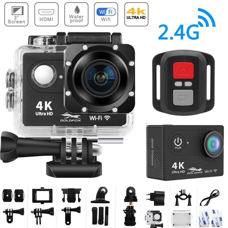 Camera thể thao 4K H9R Ultra HD WiFi Video hành động điều khiển từ xa 2.0 "170d Máy quay thể thao chống nước DVR DV Cam Cam