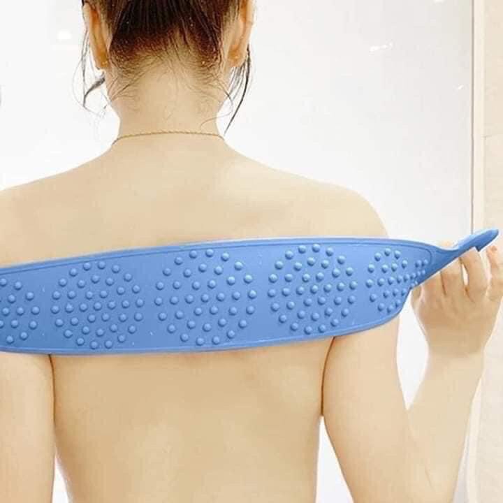 Dây chà lưng , cọ lưng 2 mặt gai silicone , chà chân tiện lợi tẩy tế bào chết   ,phù hợp cho nam và nữ 