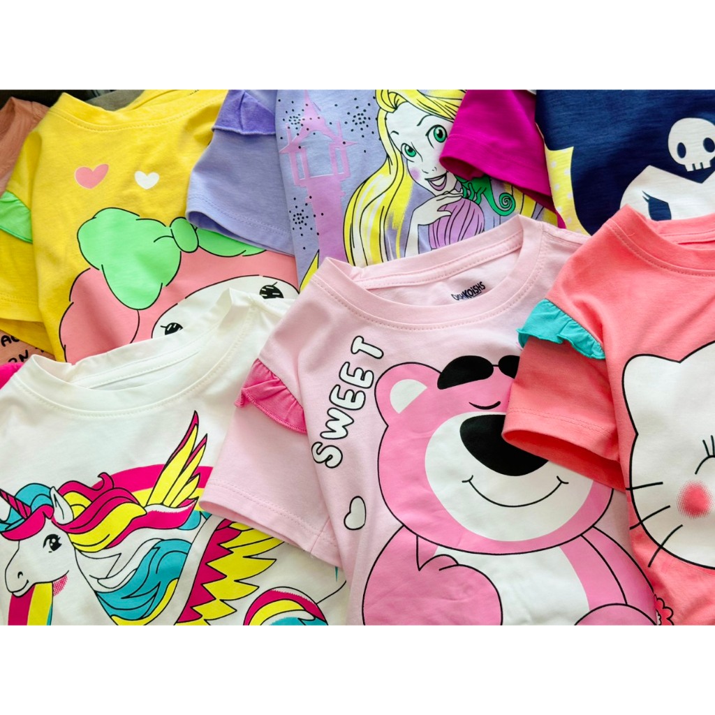 Đồ bộ bé gái, bộ cộc tay mùa hè cho bé gái size 12-40kg chất cotton mềm mịn mát