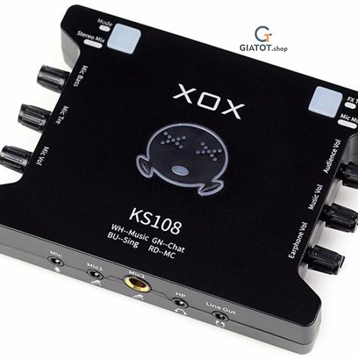 Sound Card KS108 Hàng Loại 1 . Thu Âm Livestream Chuyên Nghiệp , Cho Chất Âm Cực Hay , Dễ Dàng Lắp Đặt