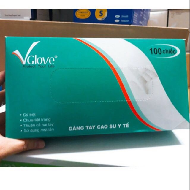 Găng tay y tế có bột Vglove 5.1gr Size S